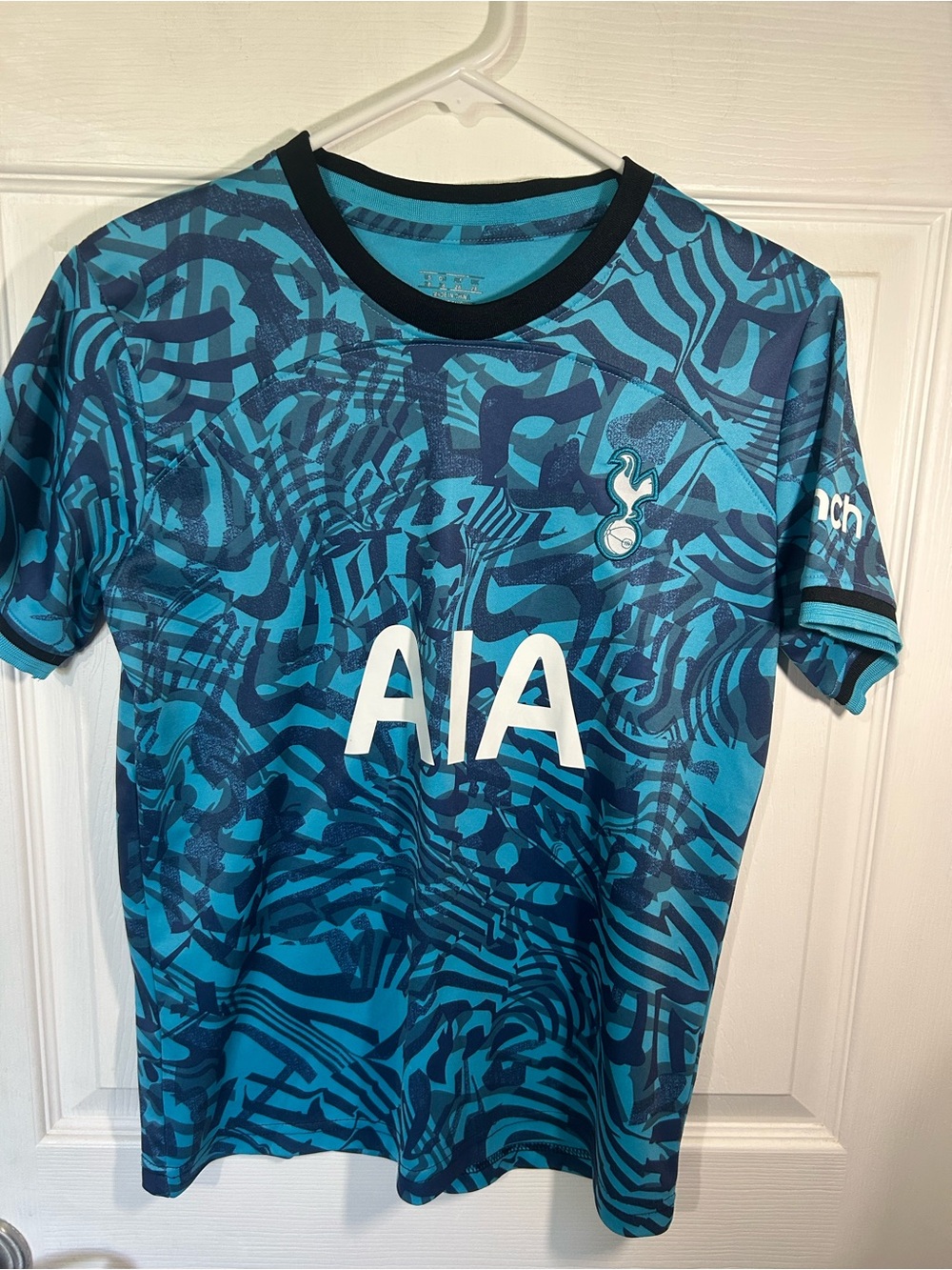 Tottenham Hotspur AIA Printed Away Soccer Jersey - Blue Teal Son #7 Size 28
